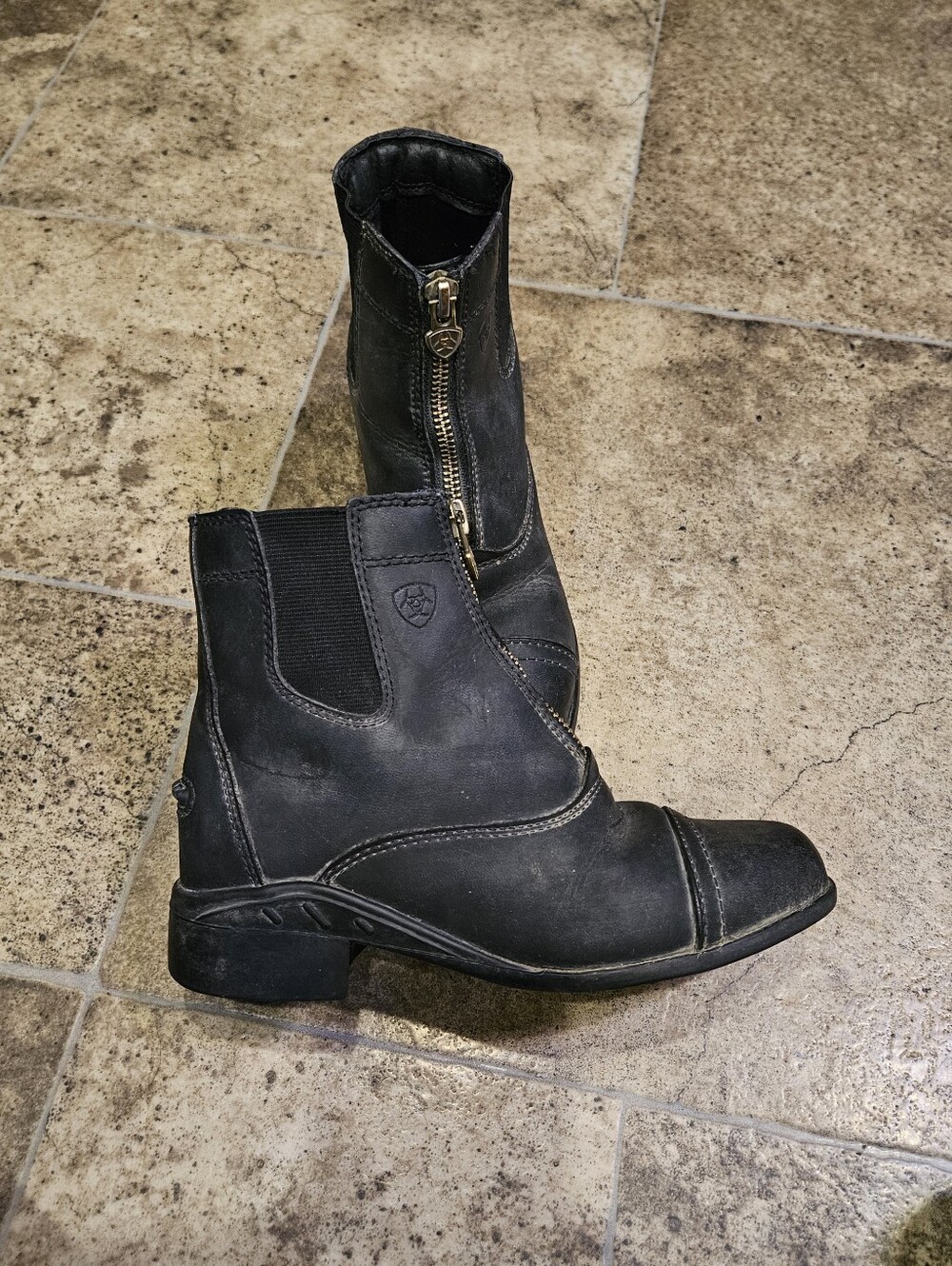 Ariat Black Leather Zip Paddock Boots